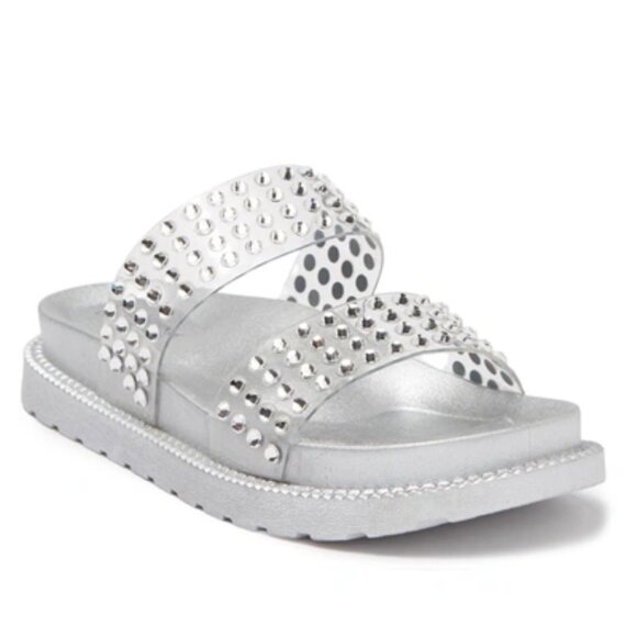 Catherine Malandrino Shoes - Catherine Malandrino Rhinestone Embellish Clear Straps Sandal Women's Size 9 New